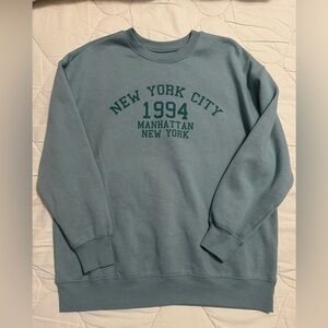 Rebellious One Blue/Gray Crewneck Sweater